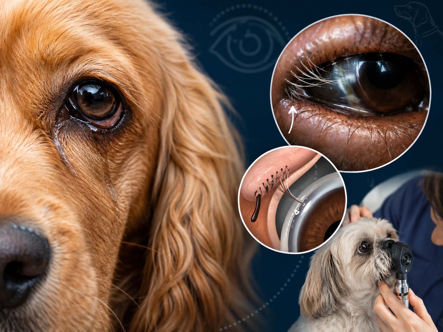 Watery eye in a dog at Melbourne Pet Surgery
